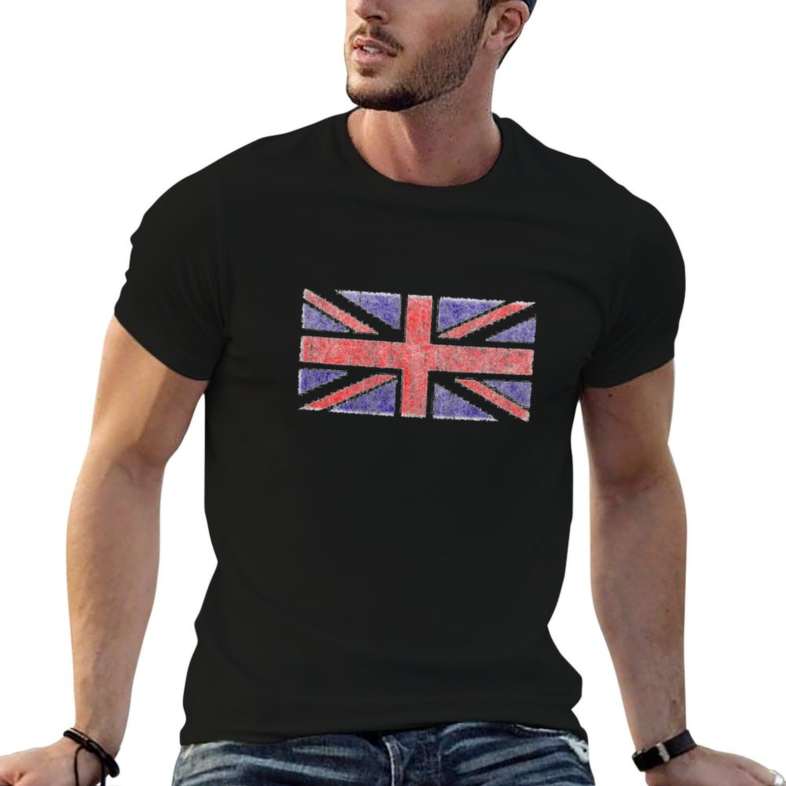 Union Lighting & Decor Reviews - Vintage UK Union Jack Flag T-Shirt