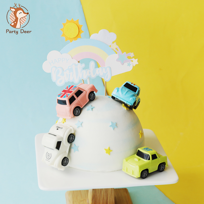 Lighting Mcqueen Birthday Decor - Ô Tô Mini Tổng Động Viên