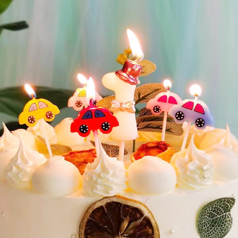 5 Car Candles Children's Birth - đánh giá và giá Lighting Mcqueen Birthday Decor