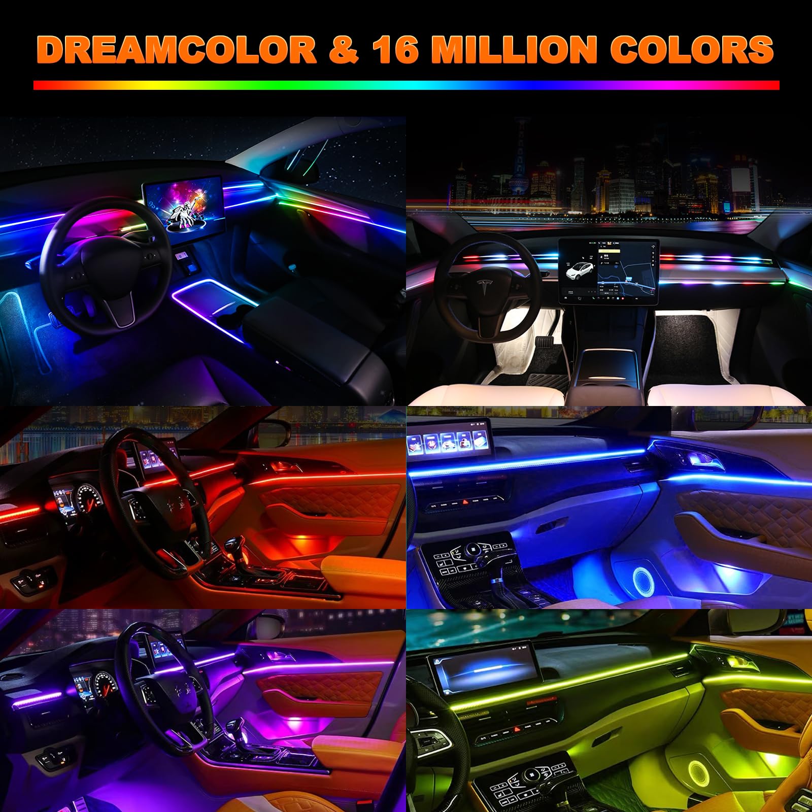 2IN1 Dynamic Neon Car Ambient  - đánh giá và giá Lighting Bolt Decor