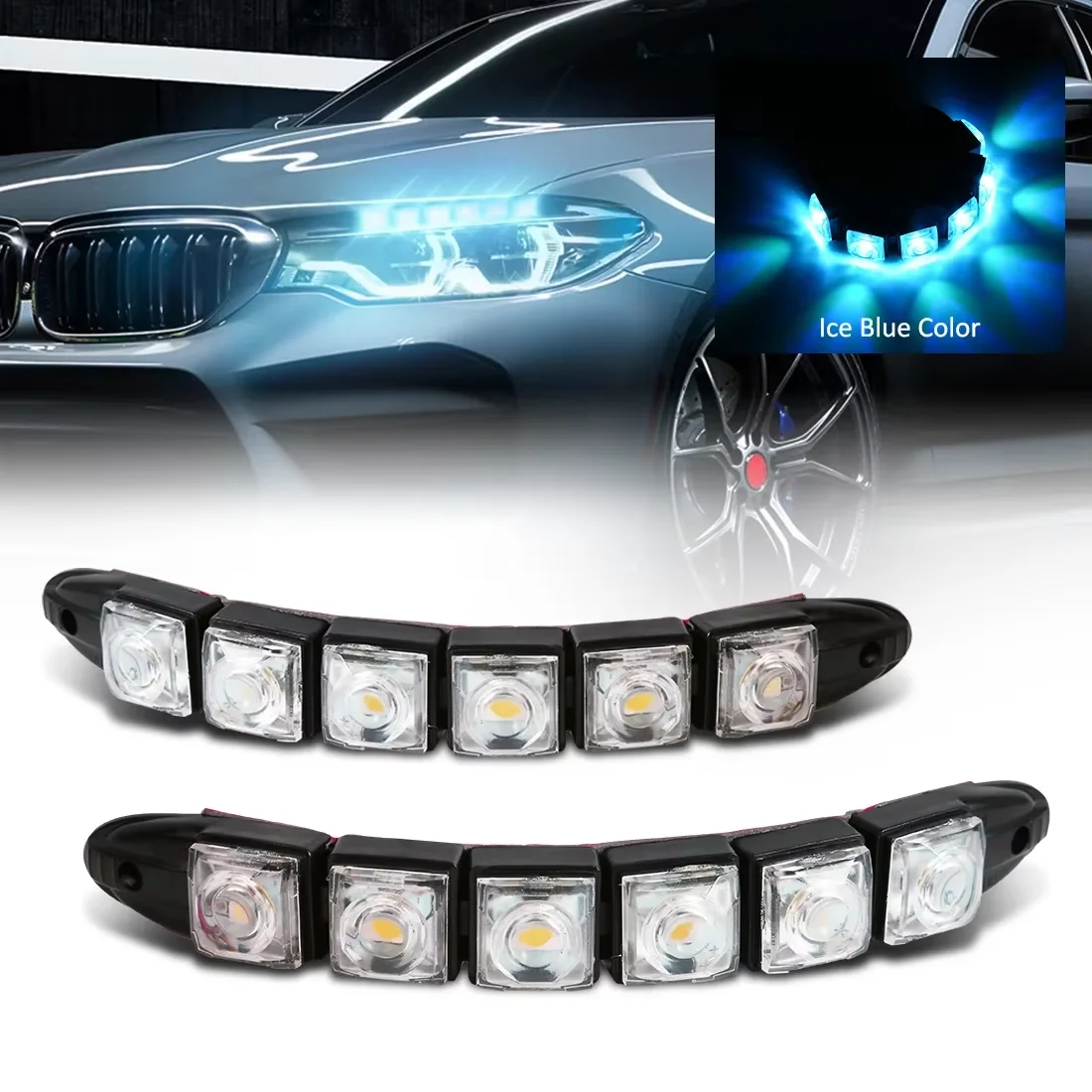 2PCS LED Waterproof DRL Light  - đánh giá và giá Lighting Bolt Decor