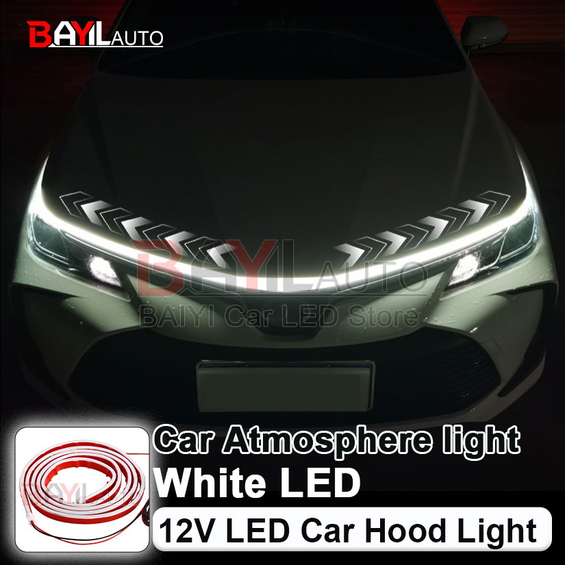 12V White Car Hood Light Strip - đánh giá và giá Lighting Bolt Decor