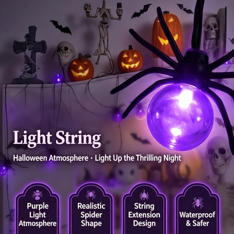Battery Powered Spider LED Str - đánh giá và giá Lighting Decoration Outdoor