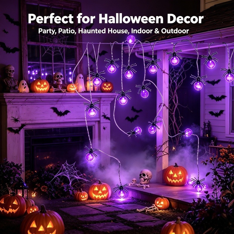 Battery Powered Spider LED Str - đánh giá và giá Lighting Decoration Outdoor