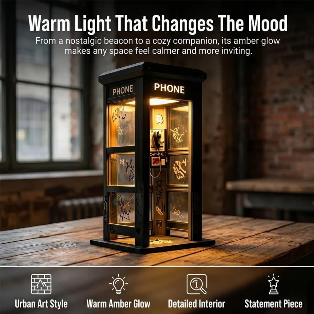 Retro Graffiti Phone Booth Tab - đánh giá và giá Lighting Decoration In Bedroom