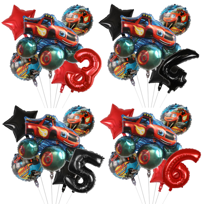 1 Bộ Blaze Quái Vật Bóng Bay H - đánh giá và giá Lighting Mcqueen Birthday Decor