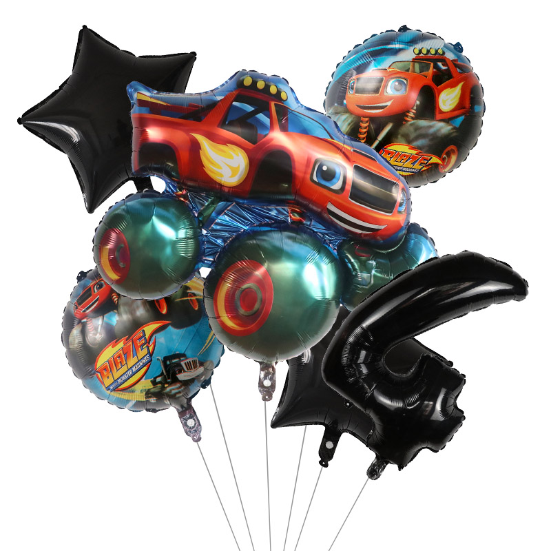 1 Bộ Blaze Quái Vật Bóng Bay H - đánh giá và giá Lighting Mcqueen Birthday Decor