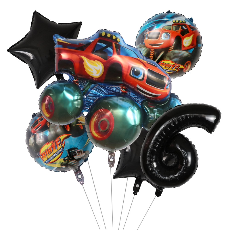 1 Bộ Blaze Quái Vật Bóng Bay H - đánh giá và giá Lighting Mcqueen Birthday Decor