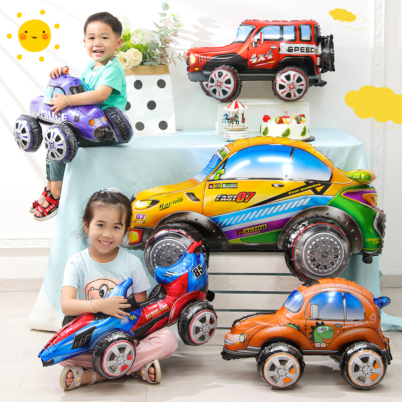 3D Cartoon Car Foil Balloon Bu - đánh giá và giá Lighting Mcqueen Birthday Decor