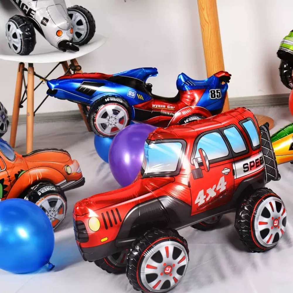 3D Cartoon Car Foil Balloon Bu - đánh giá và giá Lighting Mcqueen Birthday Decor