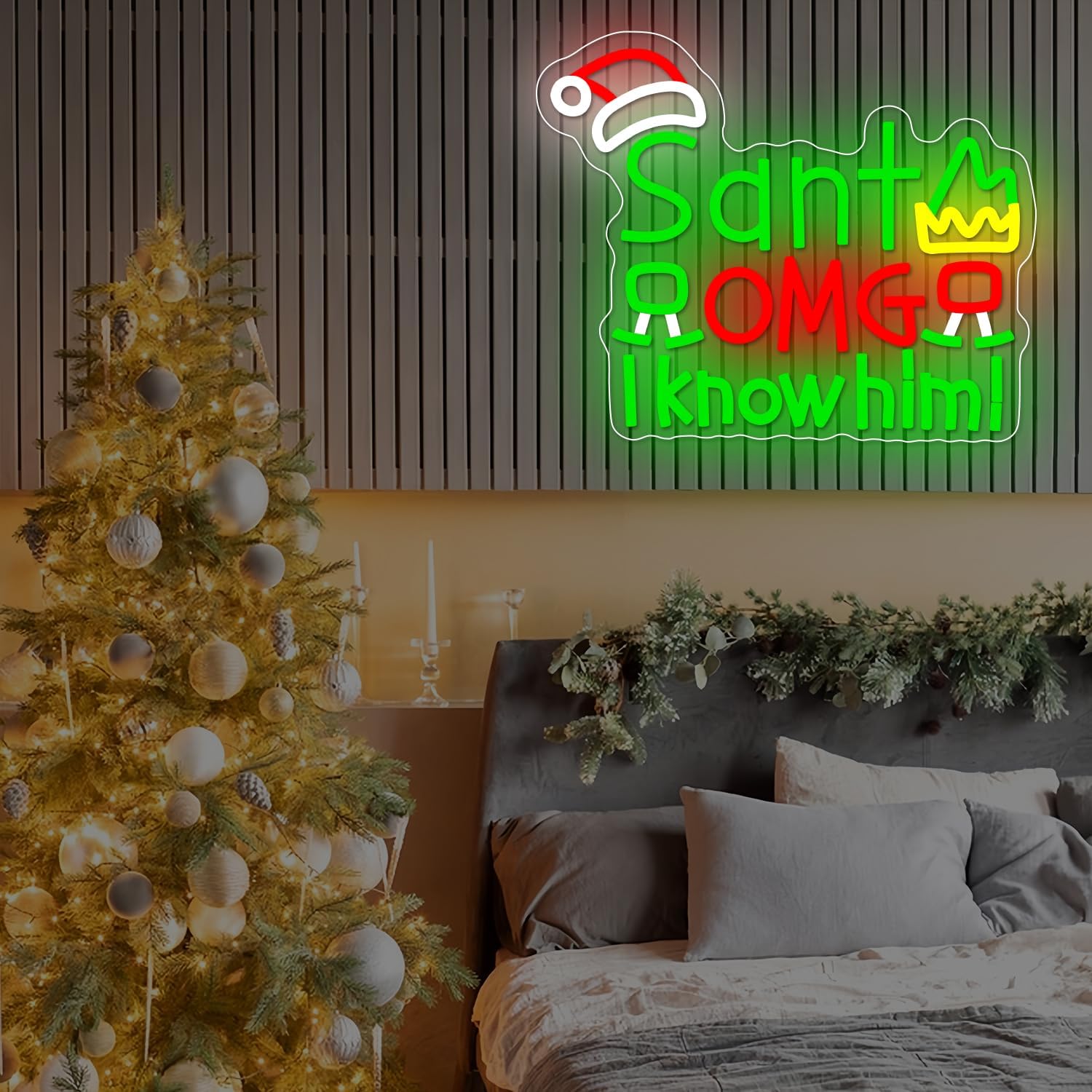 USB Santa OMG I Know Him Neon  - đánh giá và giá Santa'S Elves Holiday Lighting & Decor Llc