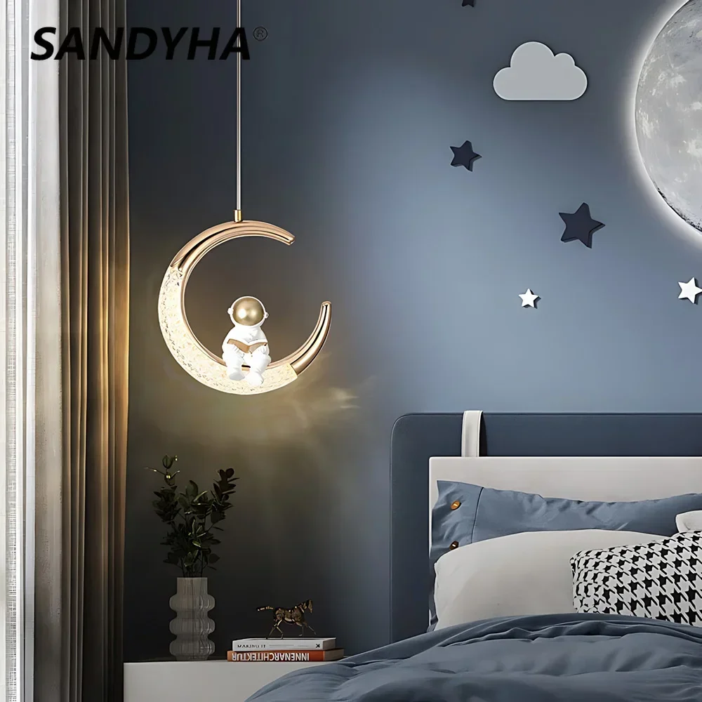 SANDYHA Modern Astronaut Chand - đánh giá và giá Unique Lighting Decor