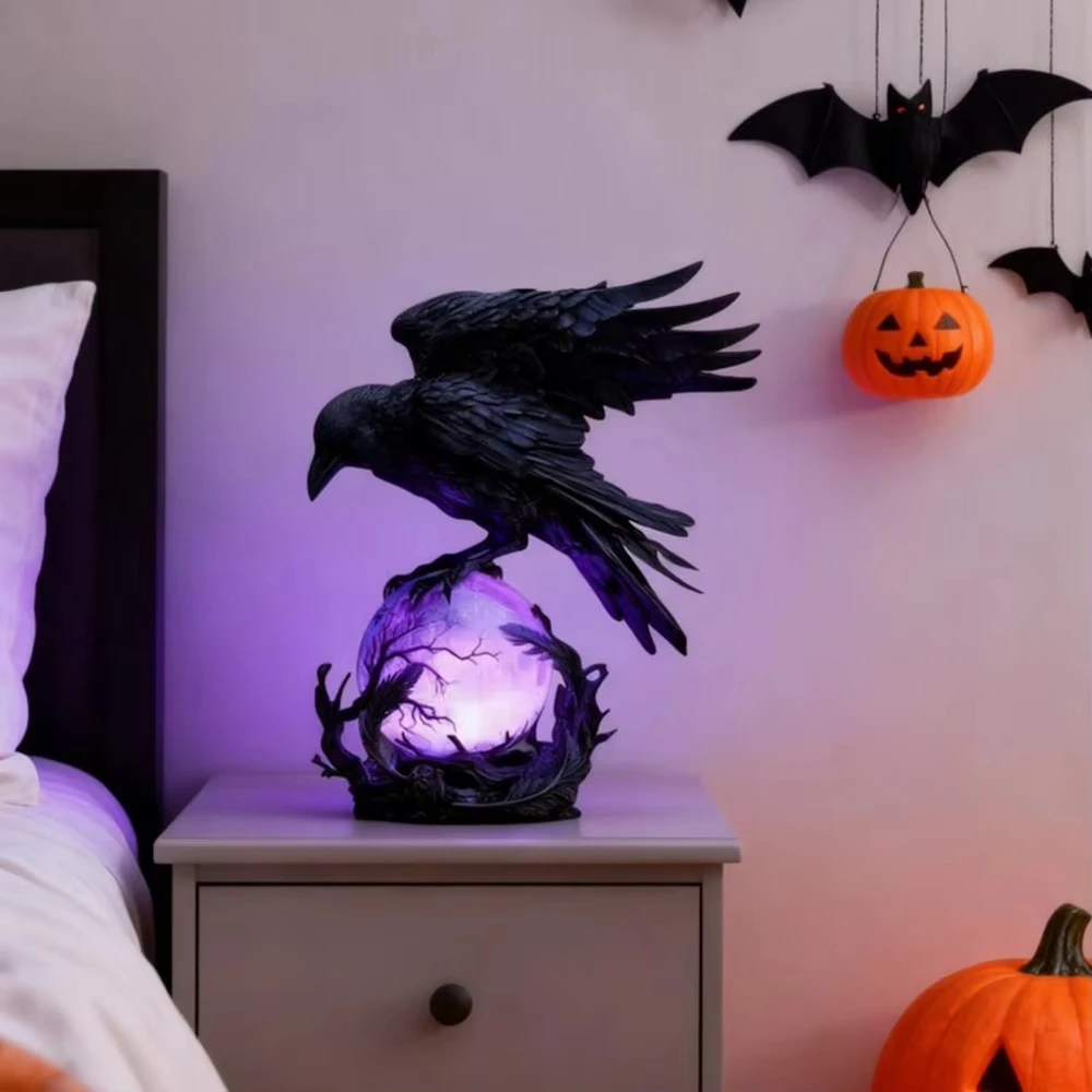 Creative Gothic Raven LED Lamp - đánh giá và giá Unique Lighting Decor