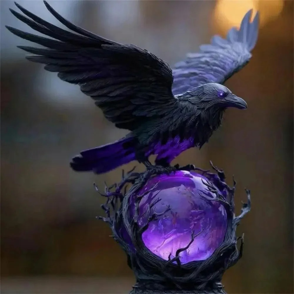 Gothic Raven LED Lamp Sculptur - đánh giá và giá Unique Lighting Decor