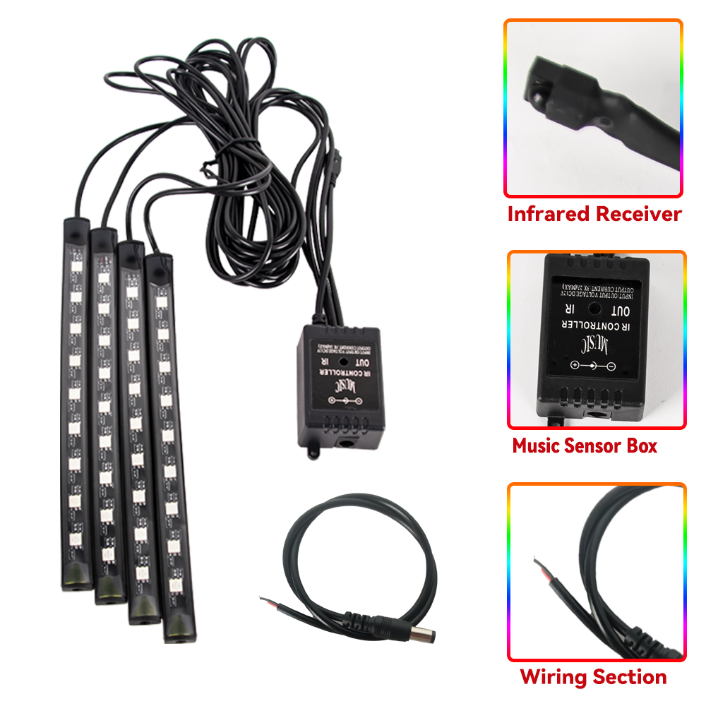 LED Motorcycle Car Atmosphere  - đánh giá và giá Lighting Bolt Decor