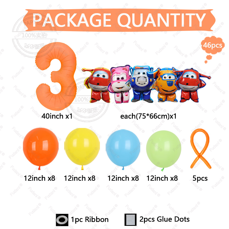 46pcs New Super Wings Aluminum - đánh giá và giá Lighting Mcqueen Birthday Decor
