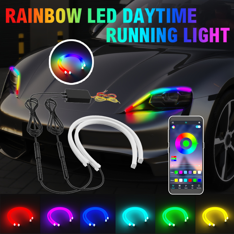 2PCS  30/45/60cm DRL Car LED D - đánh giá và giá Lighting Bolt Decor