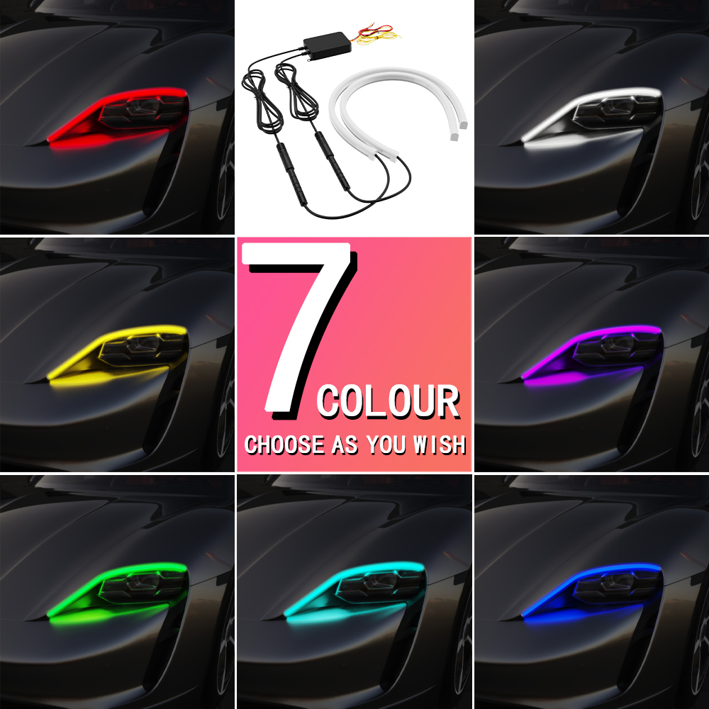 2PCS  30/45/60cm DRL Car LED D - đánh giá và giá Lighting Bolt Decor