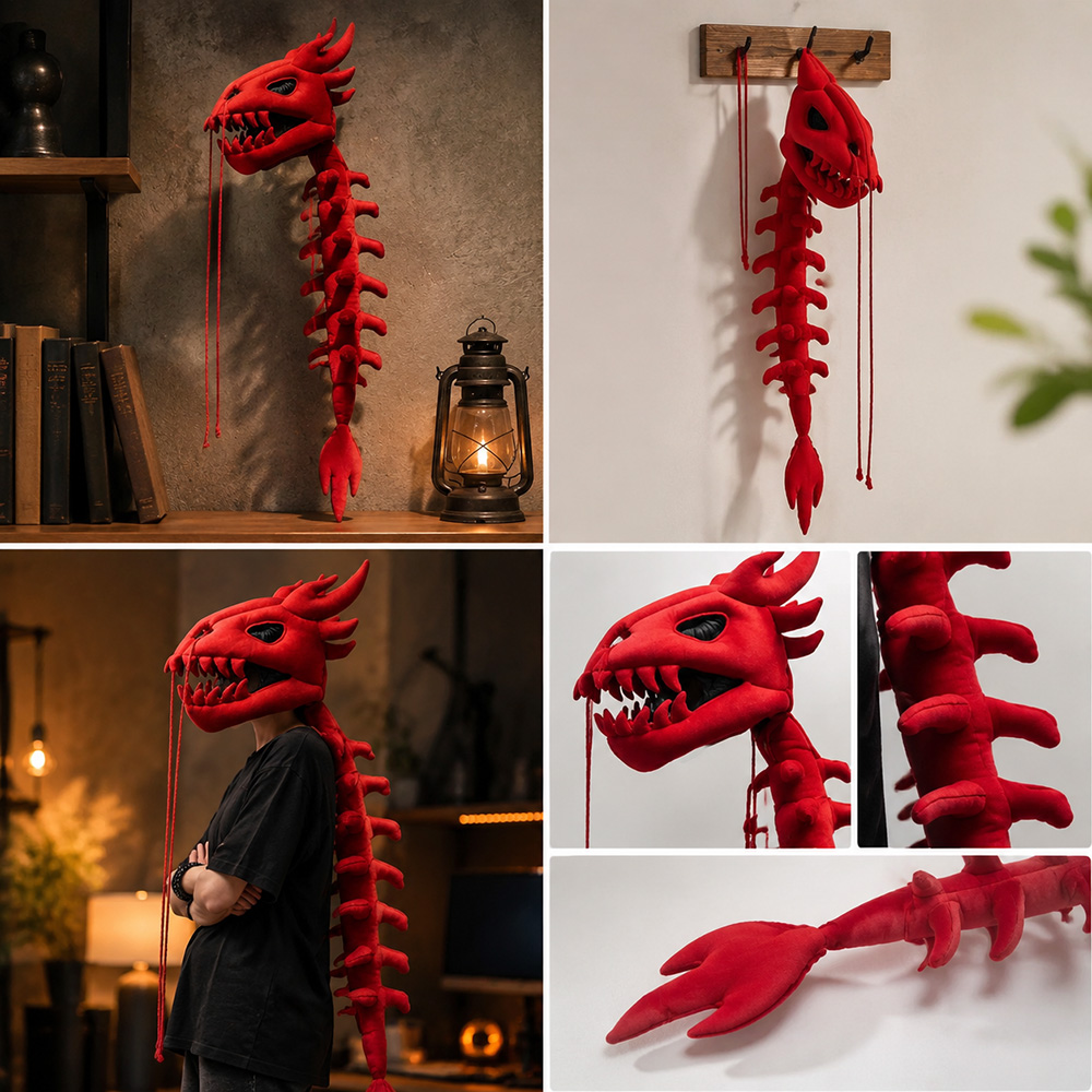 Dragon Skull Spine Plush Hood  - đánh giá và giá Unique Lighting Decor
