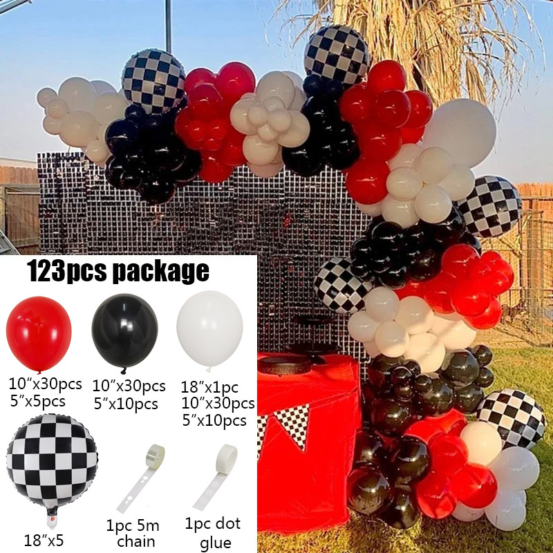 123pcs Racing Car Birthday Bal - đánh giá và giá Lighting Mcqueen Birthday Decor