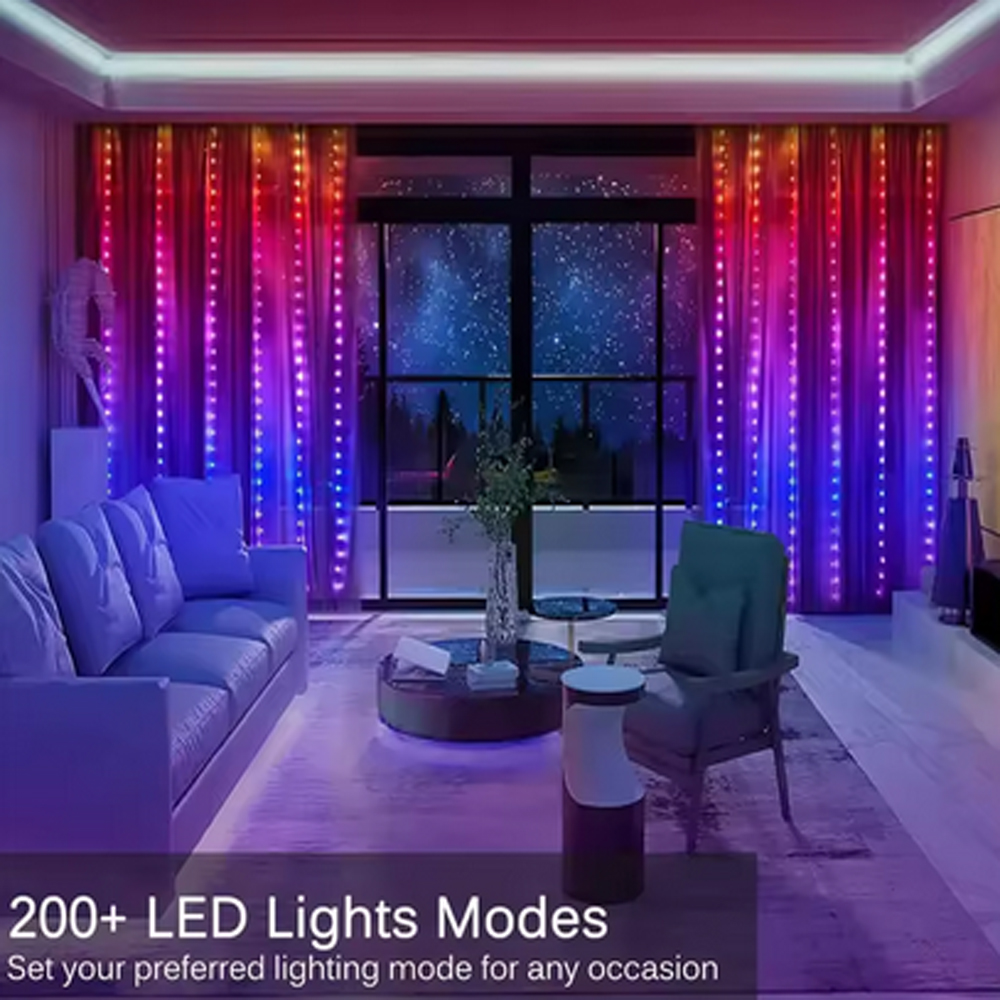3M RGB Smart LED Curtain Light - đánh giá và giá Lighting Decoration Outdoor