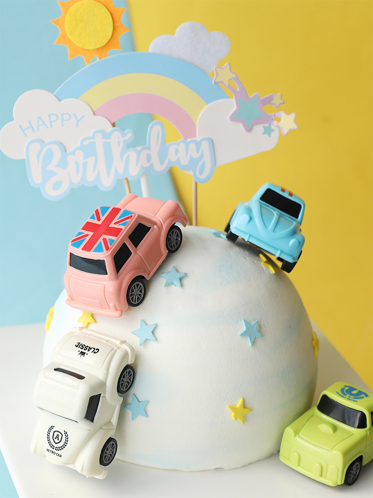 Ô Tô Mini Tổng Động Viên Bánh  - đánh giá và giá Lighting Mcqueen Birthday Decor