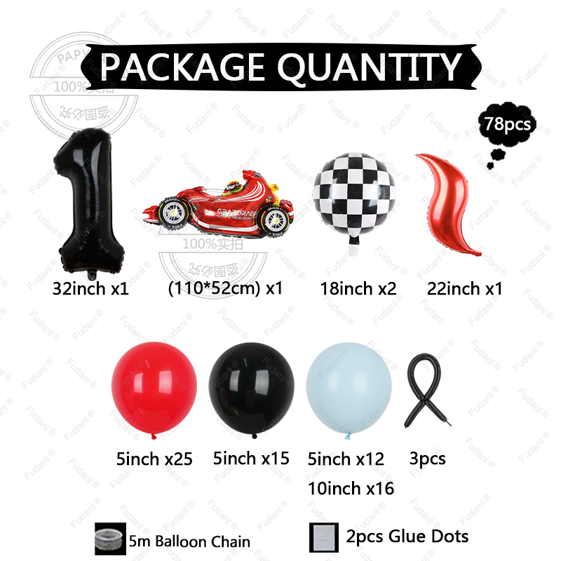78pcs Race Car Theme Car Truck - đánh giá và giá Lighting Mcqueen Birthday Decor