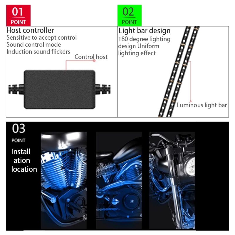 LED Motorcycle Decorative Ambi - đánh giá và giá Lighting Bolt Decor